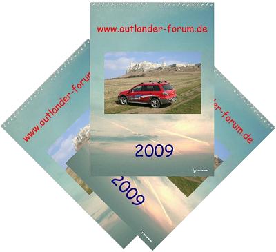 Der Mitsubishi Outlander-Forum Kalender für das Jahr 2009.