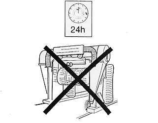 Ist die Schutzfolie angebracht so bleibt die Waschanlage 24 h tabu. 